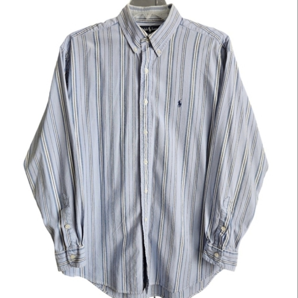 Bundle Of Two Ralph Lauren Men's Large Cotton Button‎ Down Shirts - Picture 2 of 11
